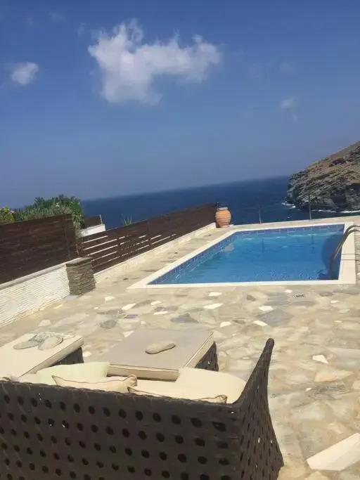 Κυκλαδίτικη μεζονέτα με πισίνα και απεριόριστη θέα