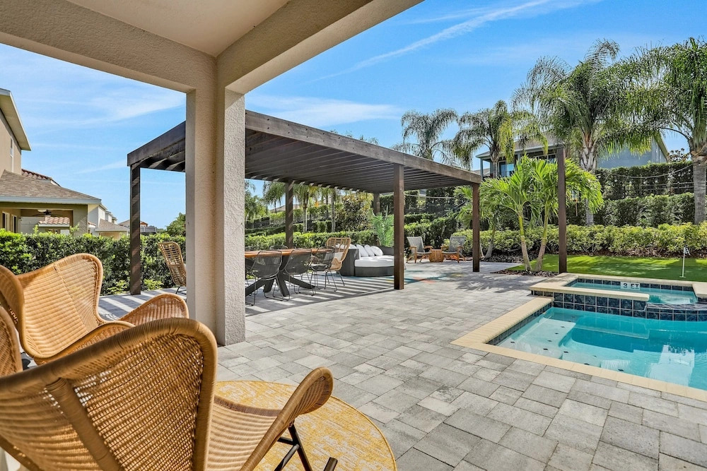 Dog-friendly Getaway With Private Pool + Spa, Putting Green, Patio, & Game Room