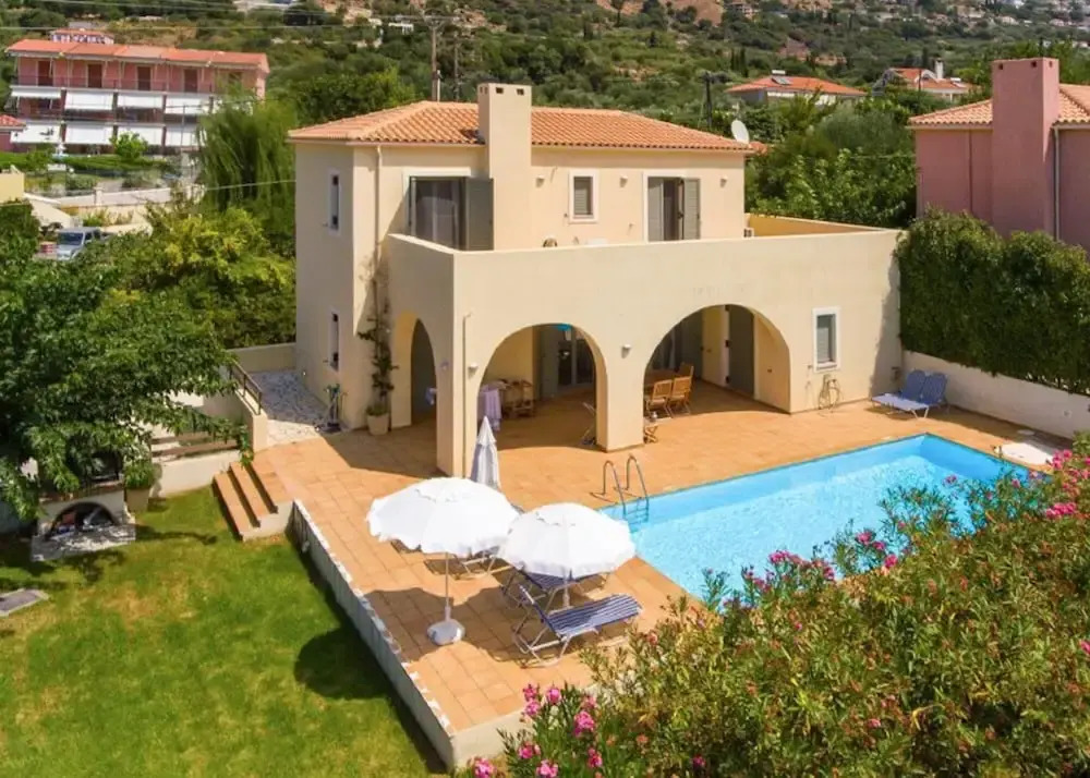 Villa Katerina Large Private Pool Walk to Beach Sea Views A C Wifi Car Not Required - 1021