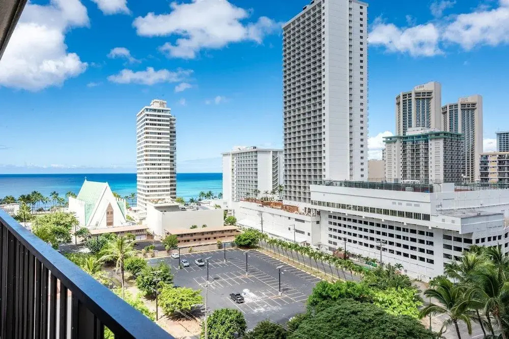 Breezy 12th Floor Waikiki Condo with FREE Parking