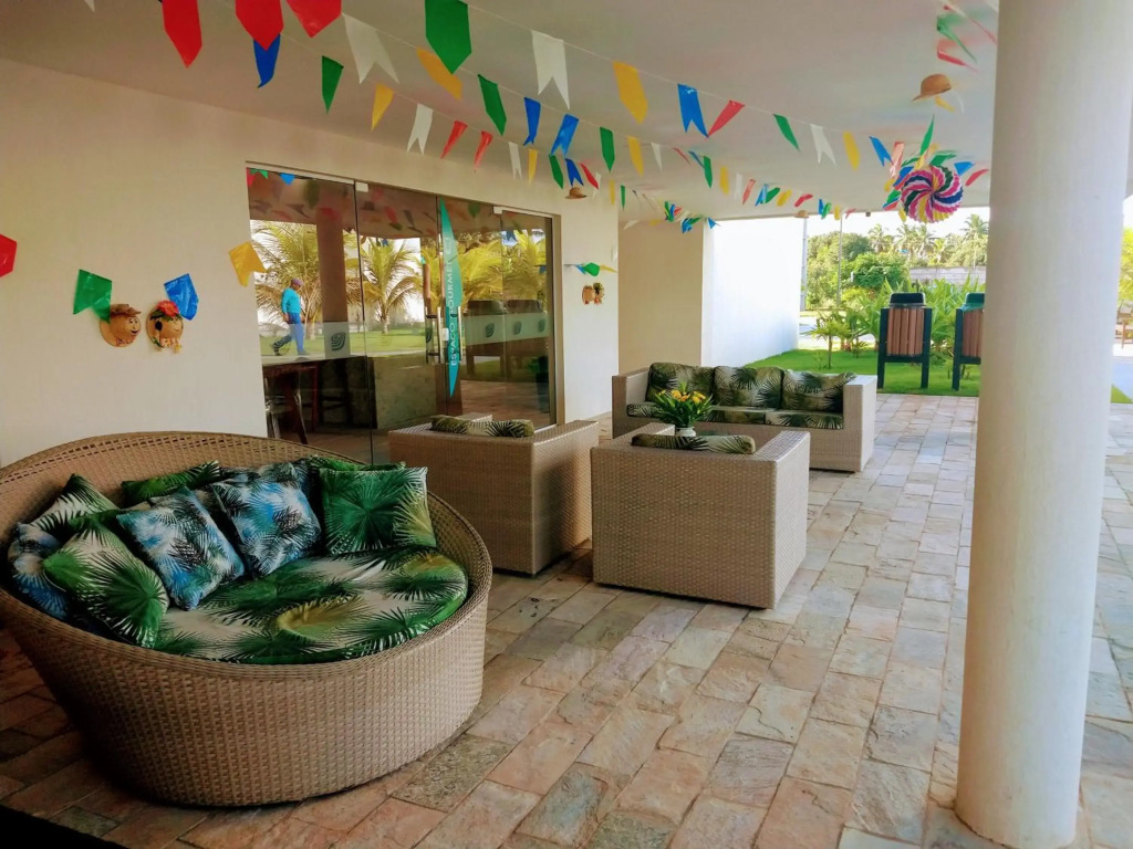 Lindo Flat de 3 quartos com ar condicionado em Porto de Galinhas com vista total para as piscinas