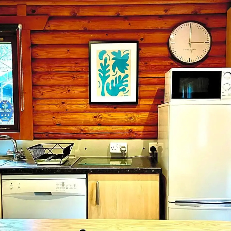 Riverside log cabins