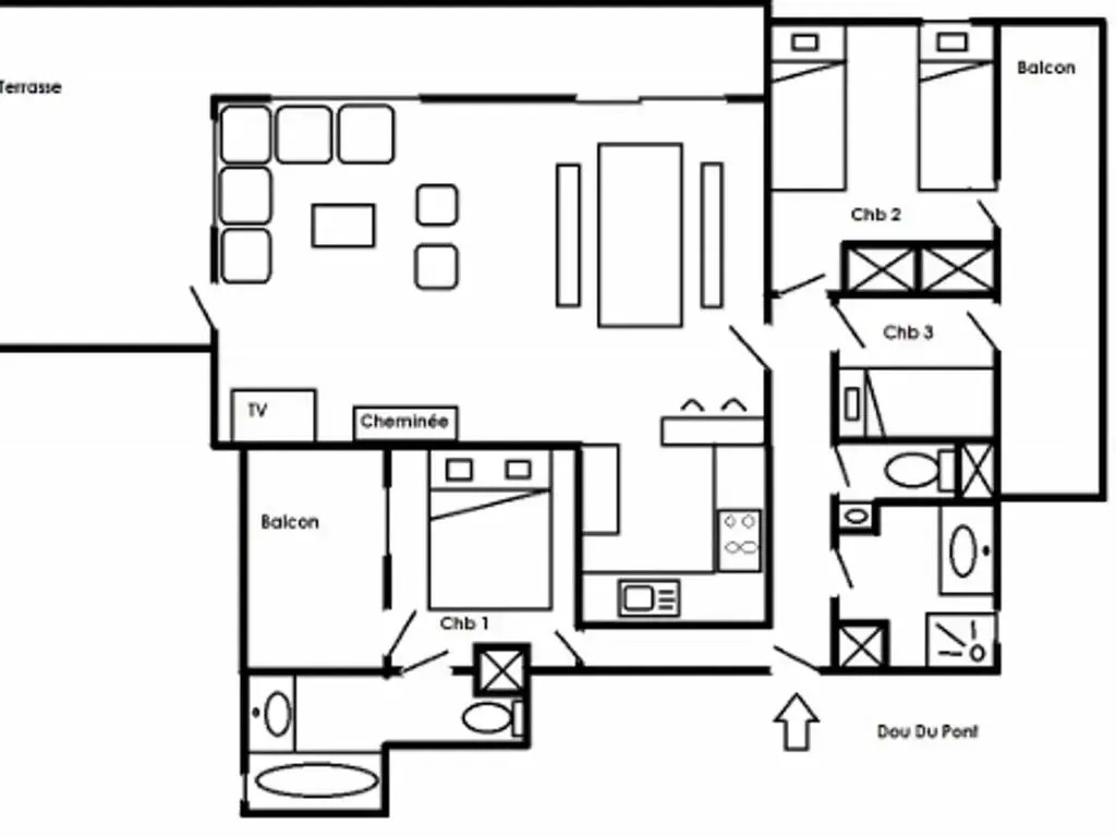 Appartement Méribel, 4 pièces, 7 personnes - FR-1-411-327