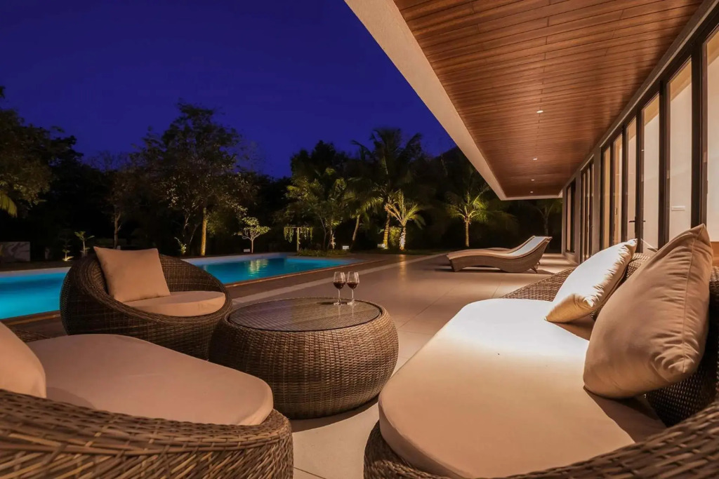 Reflection House by StayVista with Pool, Terrace bar, Indoor games & Exquisite interiors in a nutshell