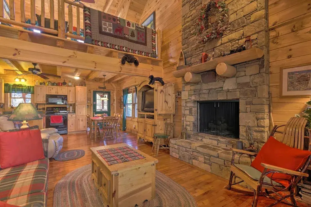 Lake Lure Log Cabin w/ Grill, Near Hiking