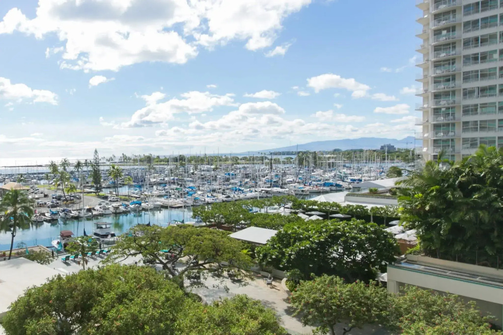 Spacious One Bedroom Harbor View Condos at Ilikai Marina With Private Balcony
