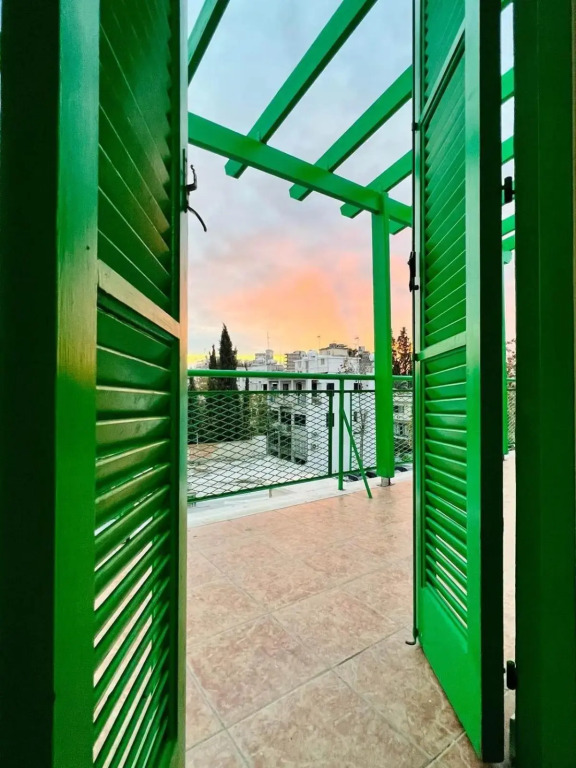 City center studio with terrace view