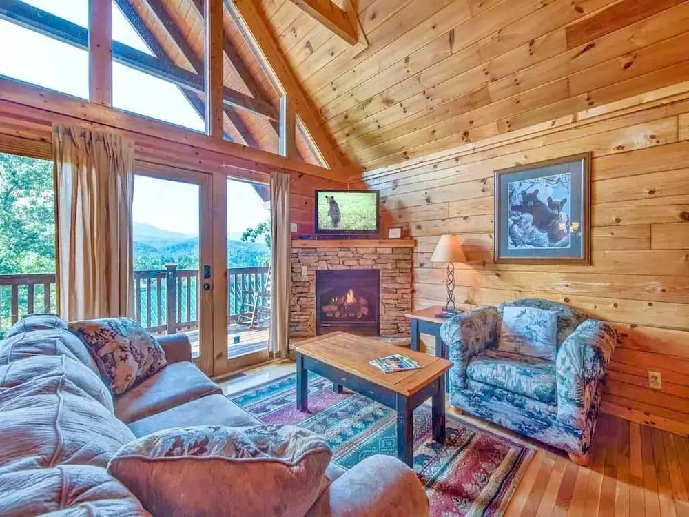 Fireside View - Two Bedroom Cabin