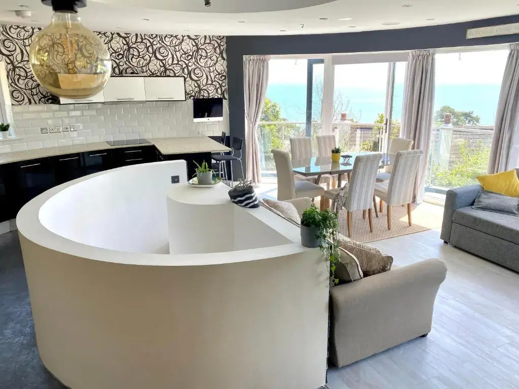 One of the best properties in Lyme! Breathtaking views across the whole bay. 3 stories with 2 tier veranda around the property. Sleeps 6