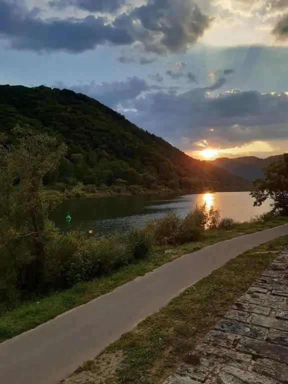 Wohnung 2 Pers 1 Schlafzimmer und Wohnzimmer mit Balkon und Blick auf die Mosel