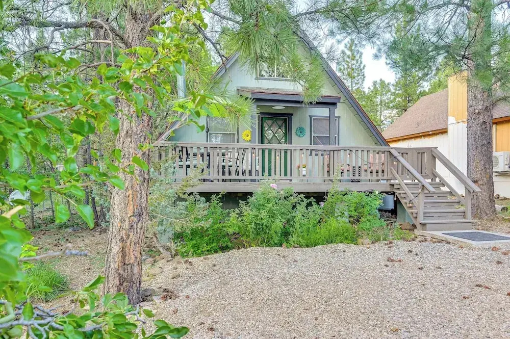 Deck & Grill: A-Frame Cabin in Munds Park