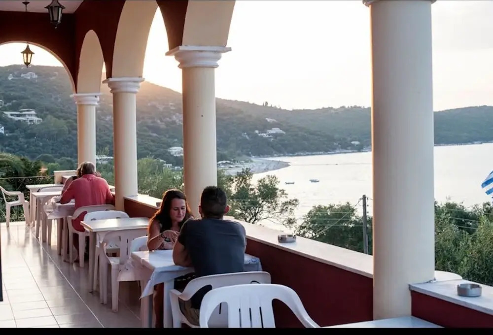 Apraos Bay Hotel In Kalamaki Beach, a nice view over the whole Apraos Bay