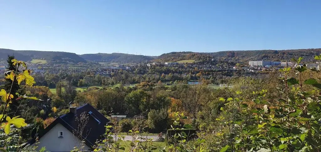 Tiny House mit Panoramablick über die Stadt Jena und das Saaletal