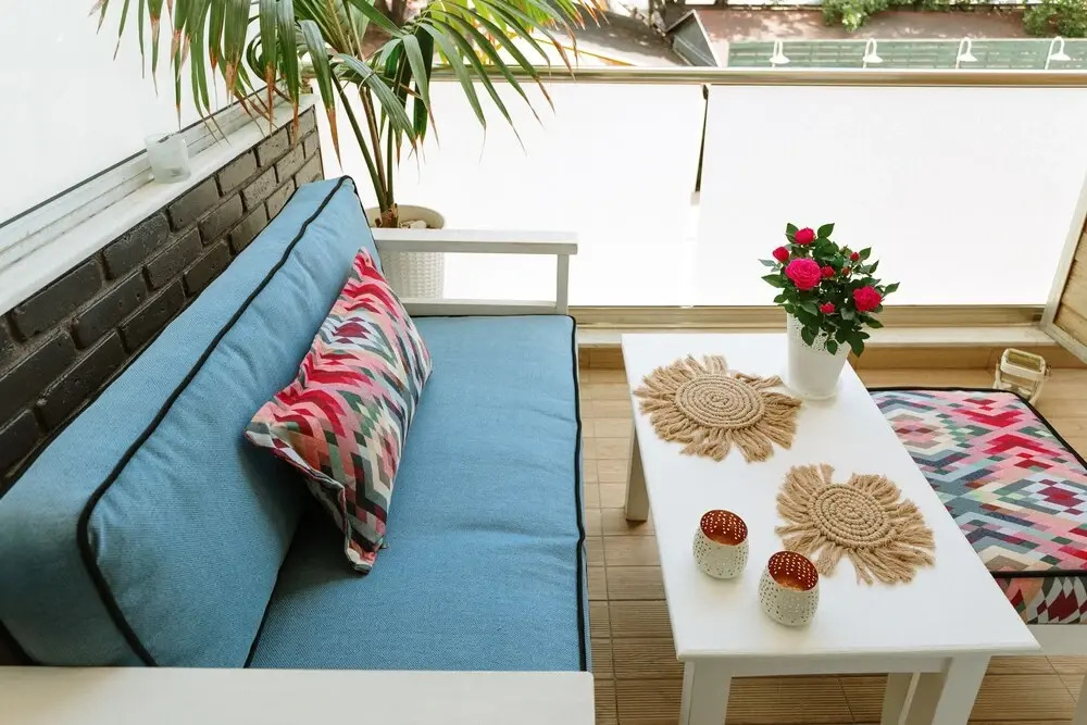 Sea View 1 Bed Apartment in Nea Peramos - Terrace