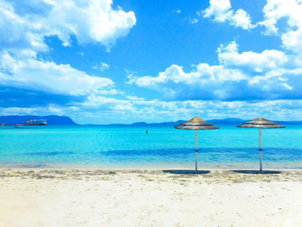 Apartment surrounded by greenery 5 minutes on foot from the beaches of Baia Caddinas and the large s-S'Abba e sa Pedra