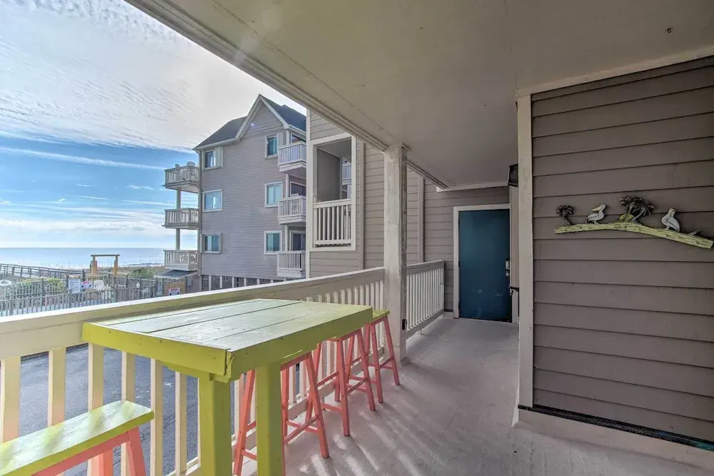 Walk to Shore! Ocean-view Condo in Carolina Beach