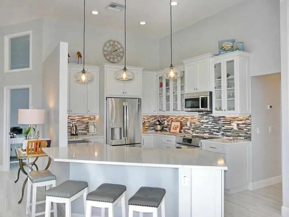 Stylish Waterfront Home With Pool and Private Dock