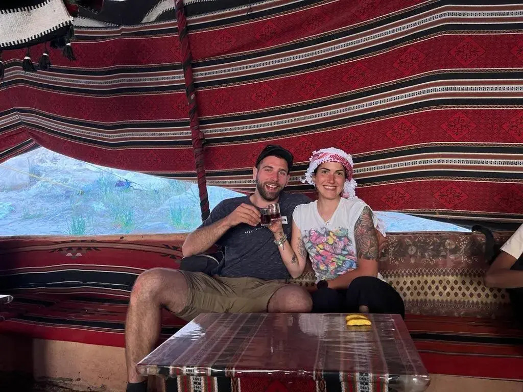 Glamping at wadi rum under the sun
