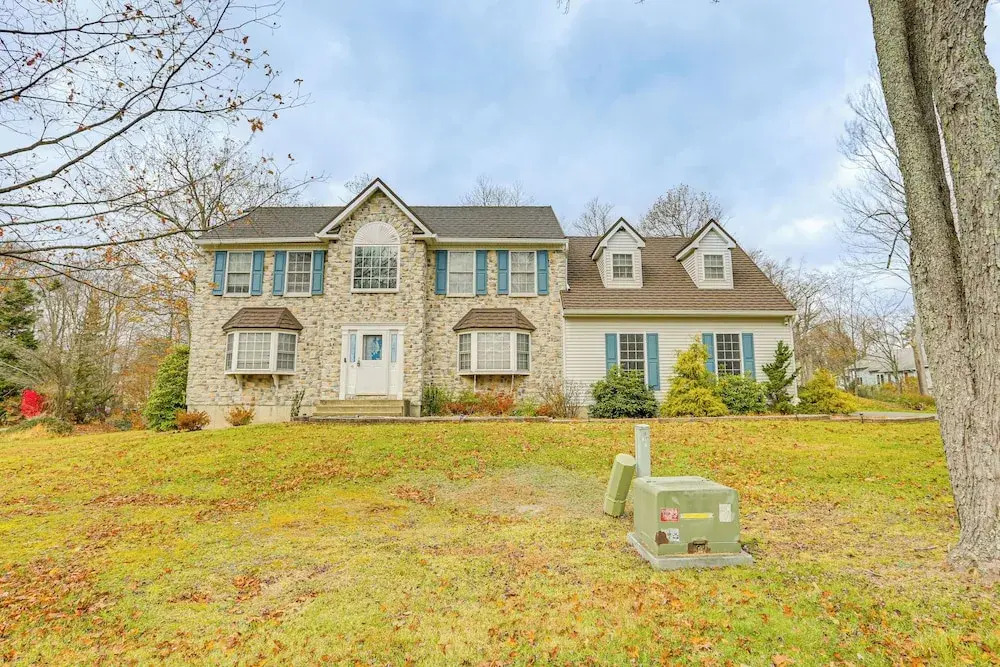 Hike, Ski & Game: Spacious Poconos Home w/ Yard