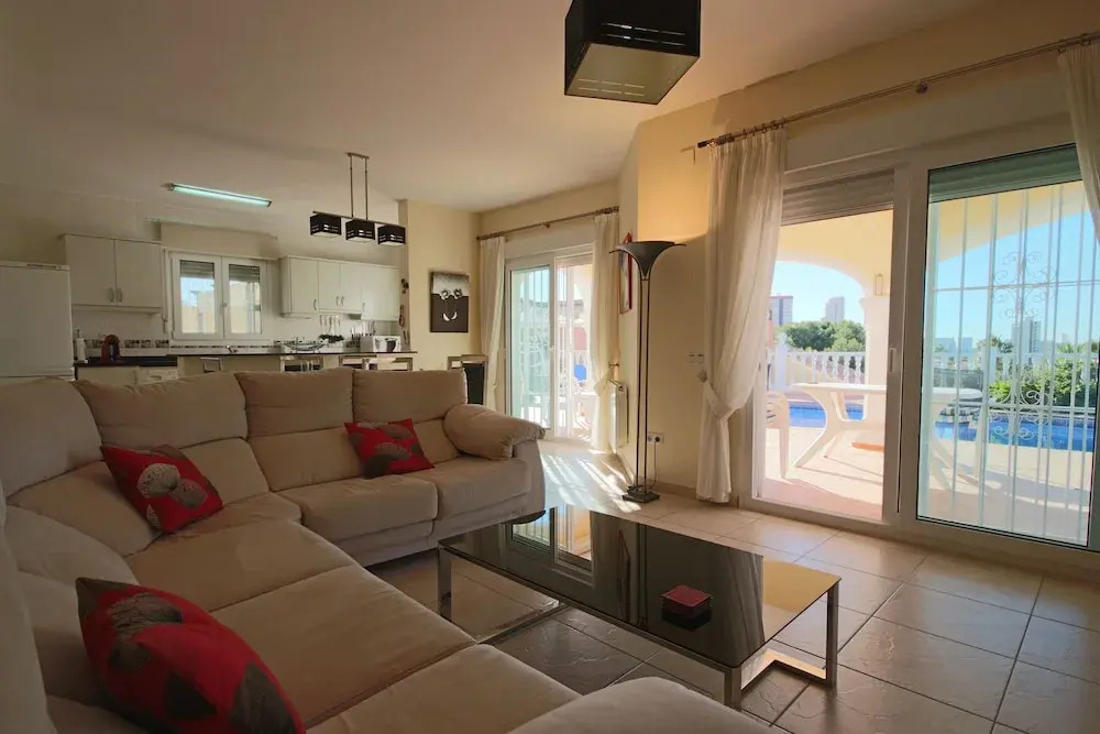 Sunny 3BR Villa w/ Endless Views & Heated Pool - Walk to Beach & Dining