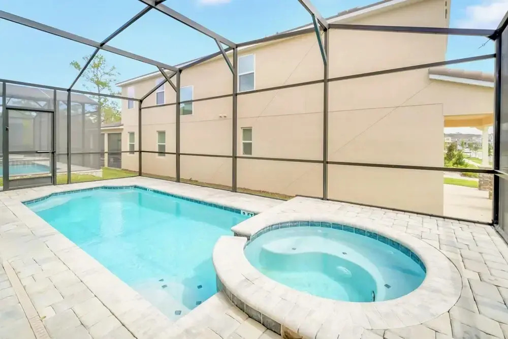 8BR Home Near Disney w Pool Hot Tub Games