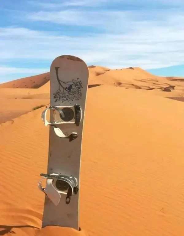 Relaxing desert camp
