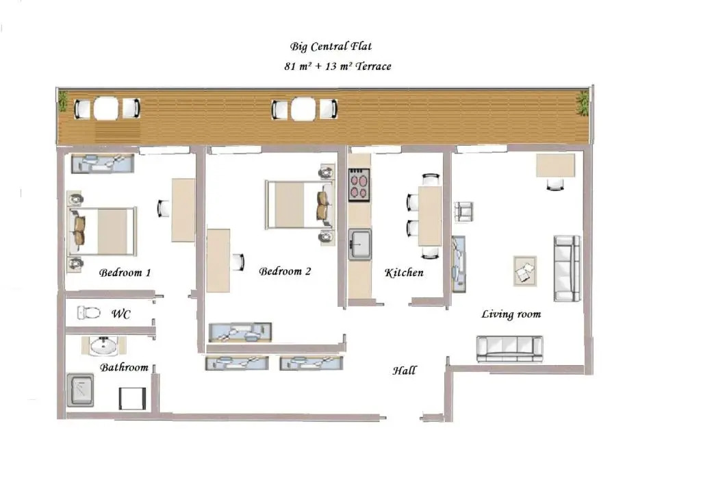 Notre Dame - Huge Sunny Modern 2br Flat - Terrace
