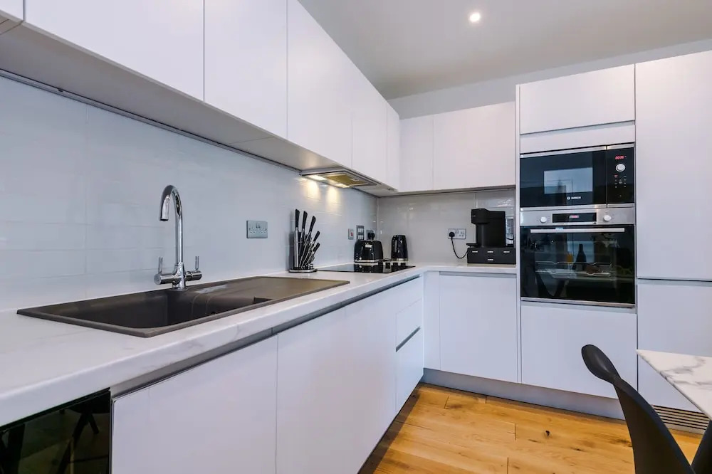 Sleek Apartment with Wine Fridge