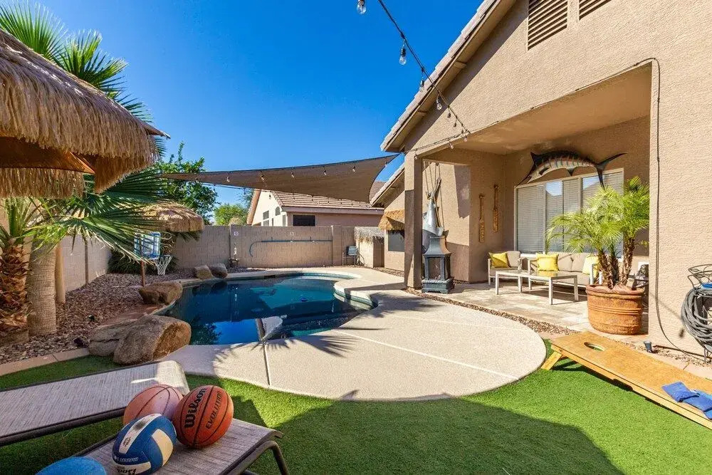 Tiki Time Perfect Pool Home in Chandler! Sleeps 8! by RedAwning