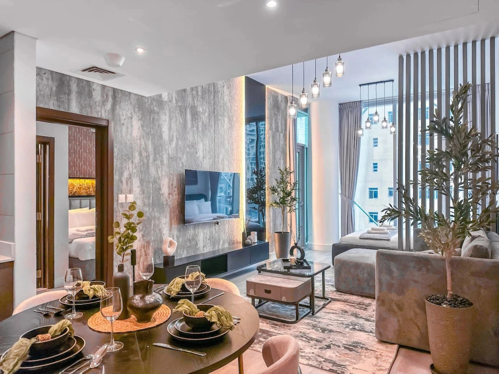 Квартира Marina Elegance: Walk to JBR Beach & Ain Dubai