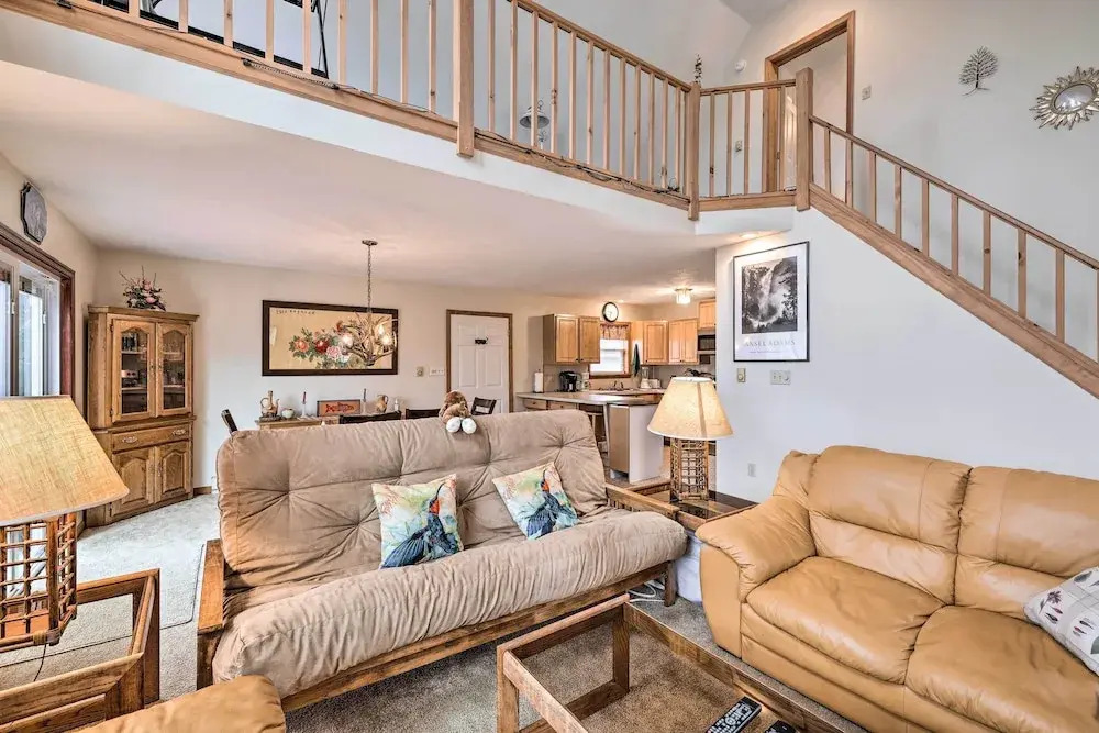 Walk to Beach: Lakefront Pocono Escape w/ Fire Pit