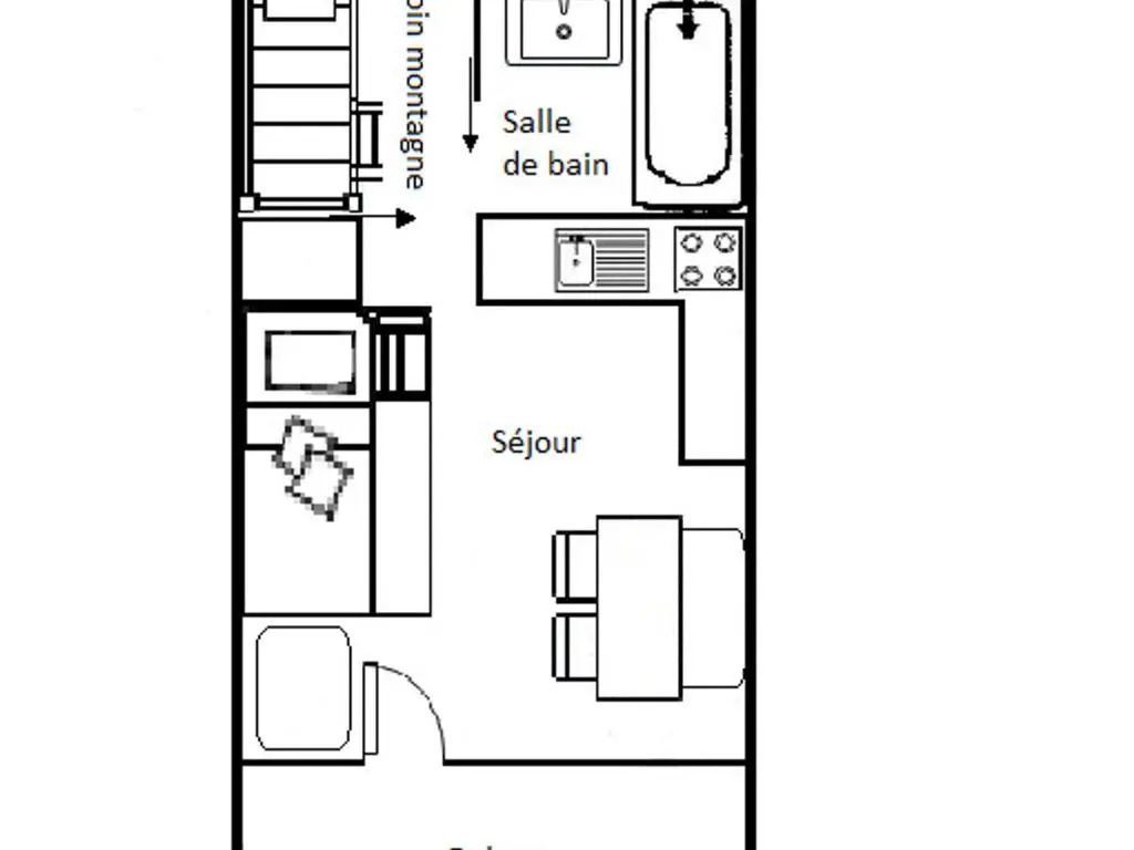Appartement Méribel, 1 pièce, 4 personnes - FR-1-411-118