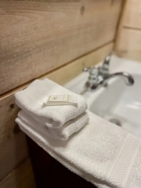 Perfectly private! Hot tub, king sized bed, grill, washer/dryer, and motorcycle friendly! Studio Cabin by RedAwning