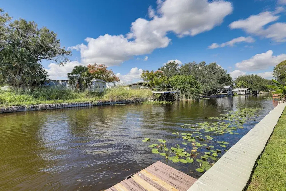 Boat Dock & Yard: Waterfront Okeechobee Retreat