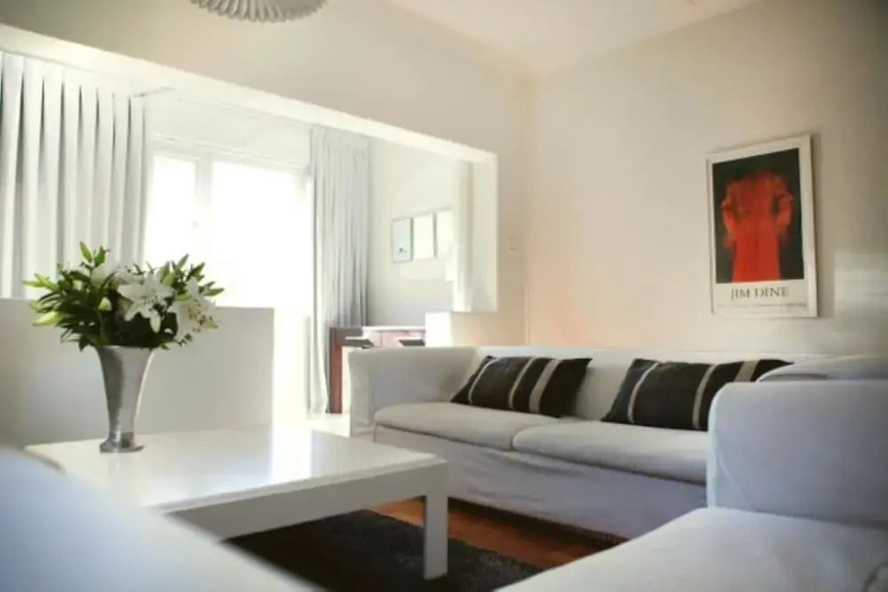Chic White Studio Apartment