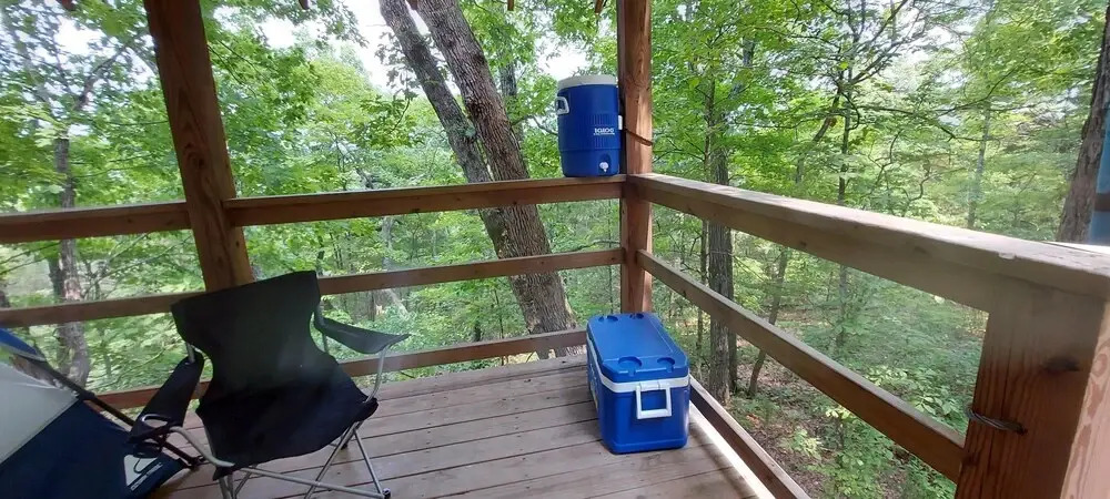 Treetopper 2 Fully Set up Tent Site with BBQ, Firepit, Outdoor Pool & Hiking
