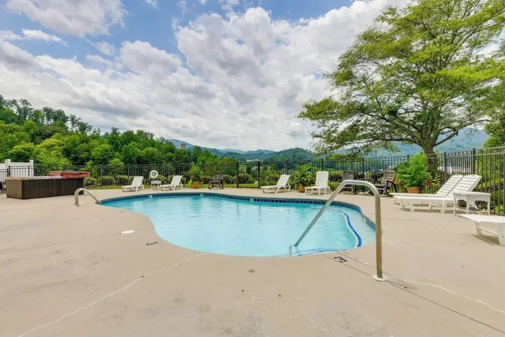 Pool, Views & Steps to Town: Chic Gatlinburg Condo