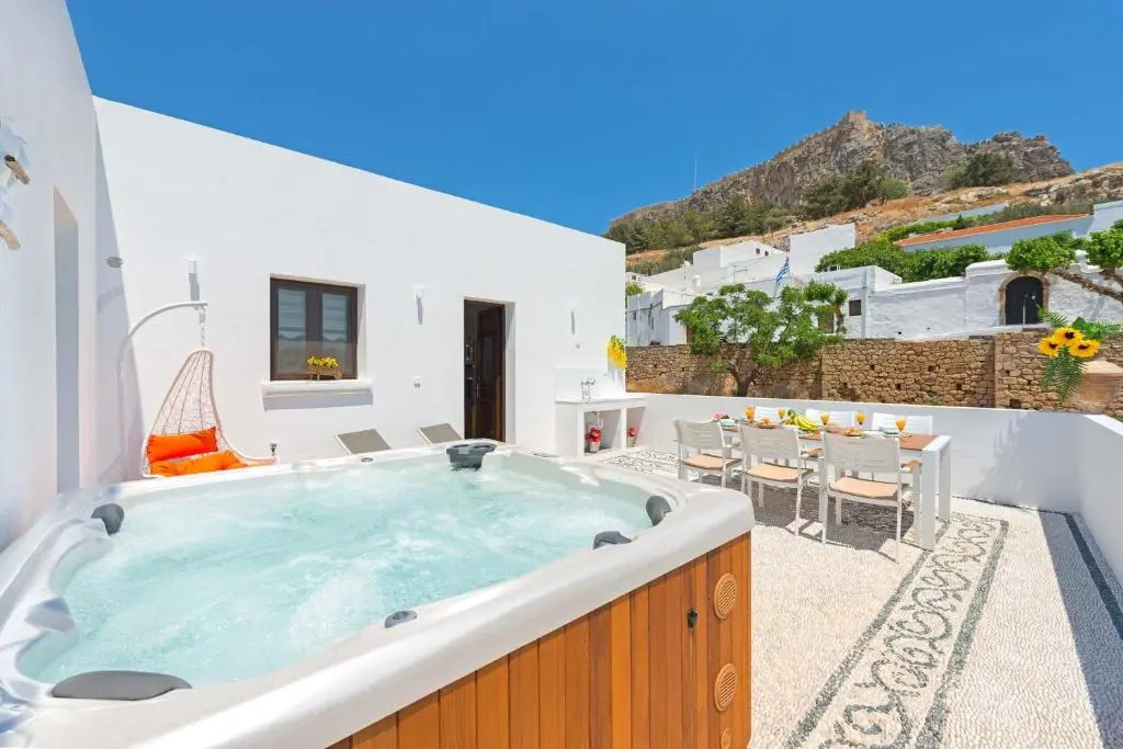 Luxury Rhodes Villa Diamond Villa Hot Tub Beautiful