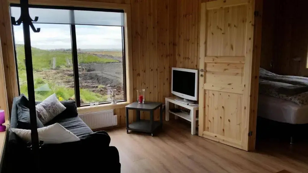 Hekla Cabin 1 Volcano and Glacier View