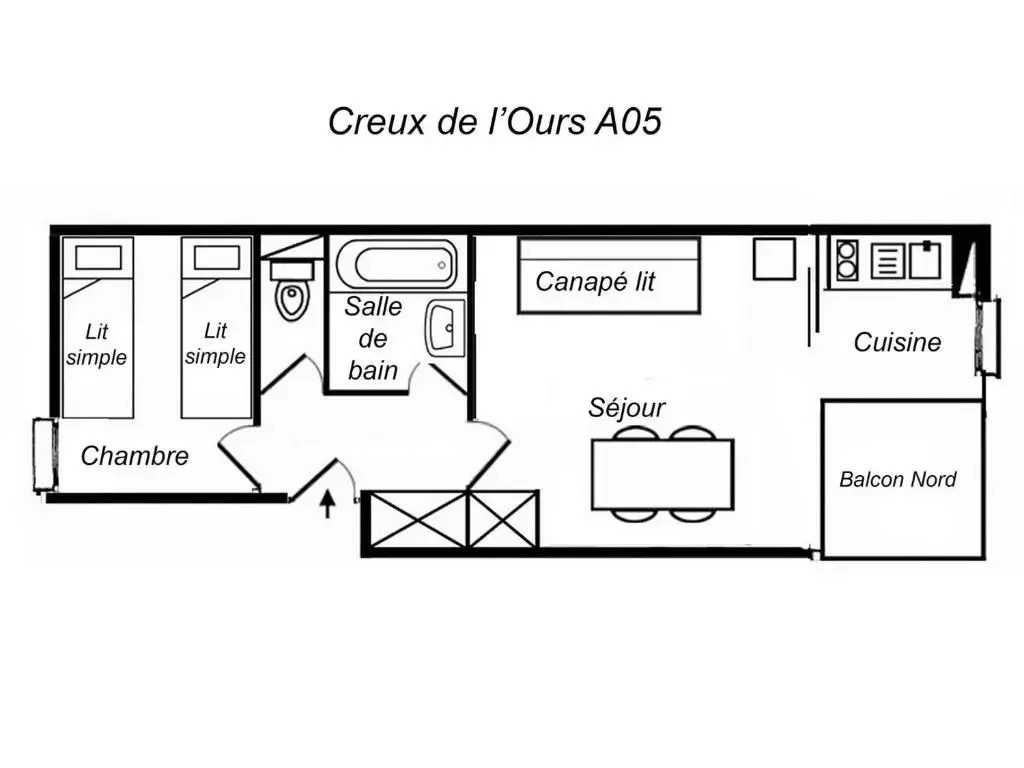 Appartement Méribel, 2 pièces, 4 personnes - FR-1-182-196