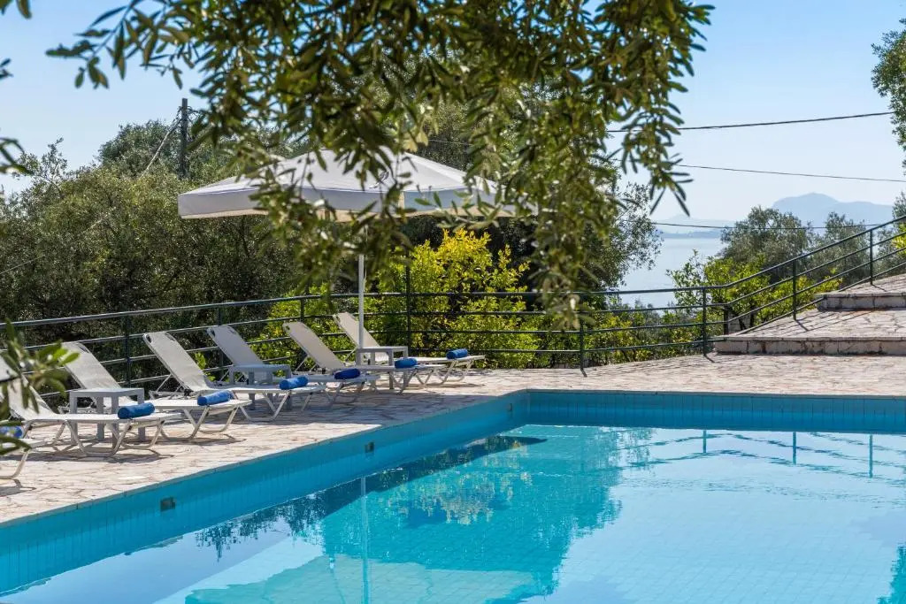 Villa Andonis Nissaki large villa with large pool ,spectacular view very near to the Beach