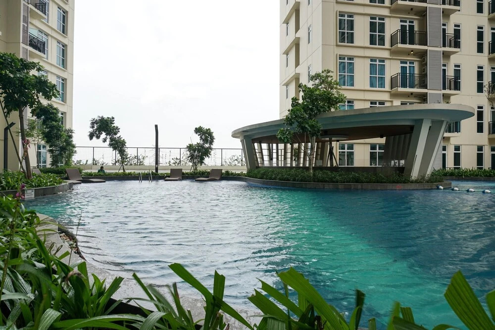 Furnished Studio with Pool View at Puri Orchard Apartment