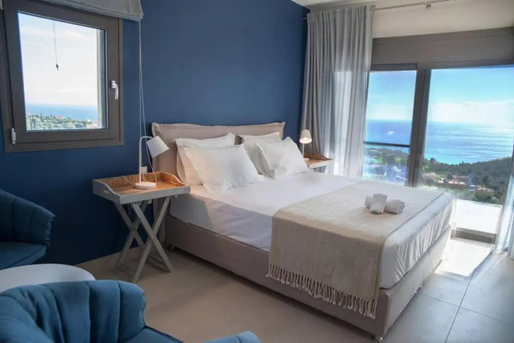 New Villa Blue with private pool at Trapezaki