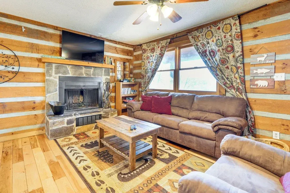 Near Hiking & Rafting: Bryson City Gem w/ Hot Tub!