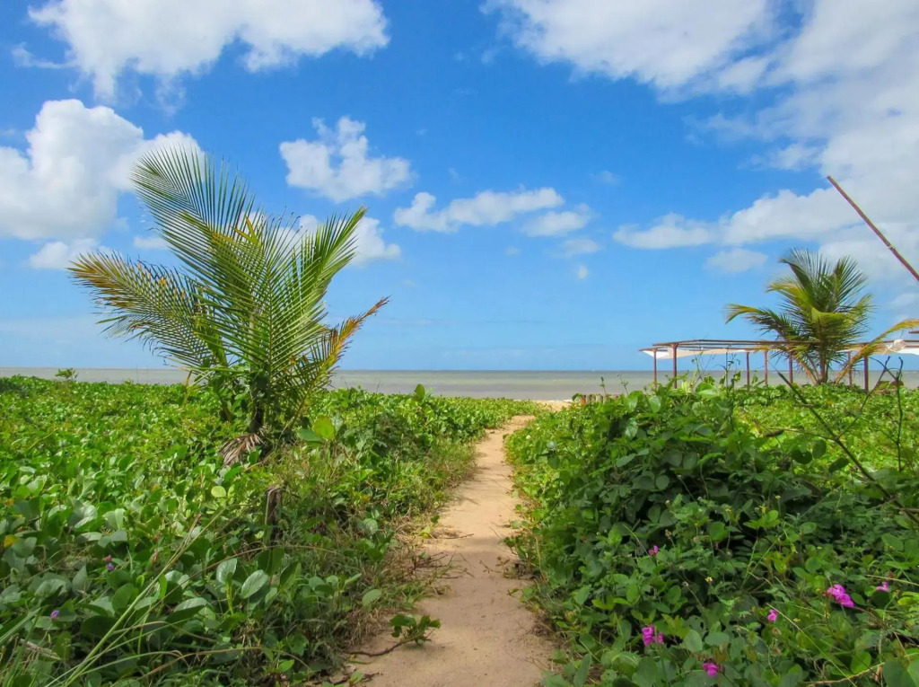 Apto 4 com piscina e wi-fi a 150 m da praia Mundaí