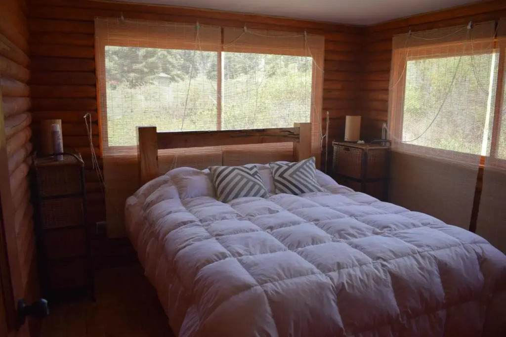 lodge con piscina privada, parcela de campo