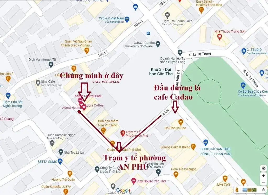 Adora Central Park hostel with rooftop and floating market tour