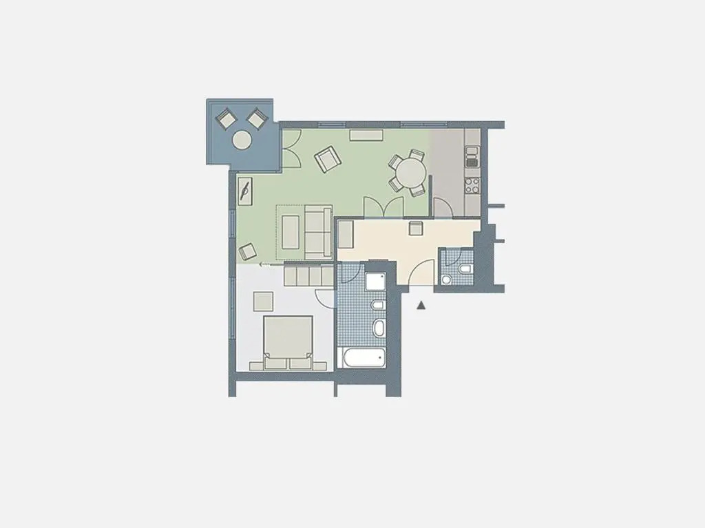 Kaiservillen Heringsdorf - Appartement mit 1 Schlafzimmer und Balkon D132