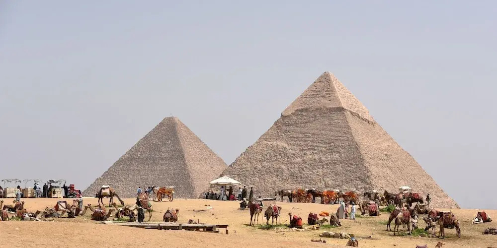 Egypt pyramids view