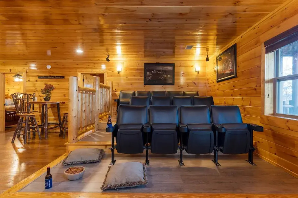 A View for All Seasons Luxe Smoky Mountain Cabin With Hot Tubs Game Room
